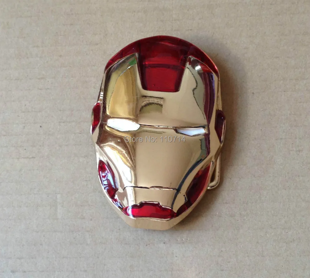 Belt Buckle Gold Iron Man