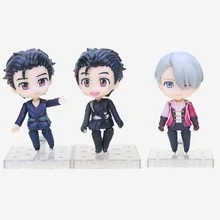 Юри! На льду Yuri Katsuki Victor Nikiforov Nendoroid 736 762 741 10 см Модель Фигурки ПВХ brinquedos куклы Подарки