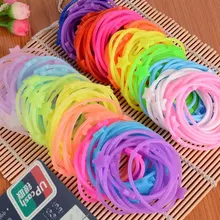 2017 Hot New Women Adult Solid Fashion Luminous Silicone Bracelet Hair Ring Rope Rubber Band 10 Colors Free Delivery