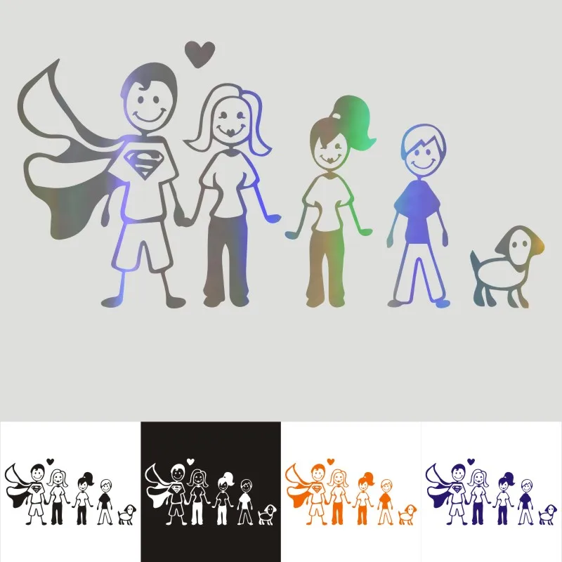 Автомобильная наклейка Happy family Авто 3D декоративные наклейки Светоотражающие