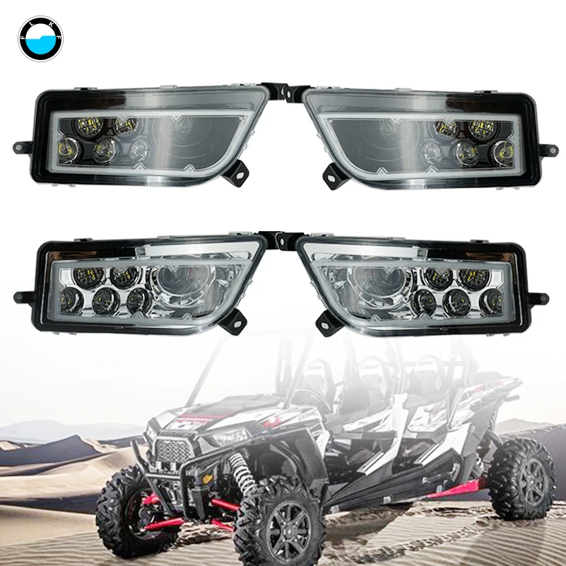 Для Polaris RZR XP1000/Turbo Full Halo angel eyes светодиодный комплект для замены фар для ATV Polaris General 1000 светодиодный головной свет