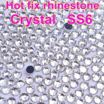 

1bags/lot SS6 1440pcs Good quality Mini Size Crystal Clear DMC Flatback Hot Fix Rhinestones Glass Strass Hotfix Rhinestones
