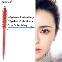 Руководство Microblading ручка Перманентный макияж бровей губ Eyeline 3D вышивка питания Татуировки Инструменты татуировки комплект с иглы татуировки