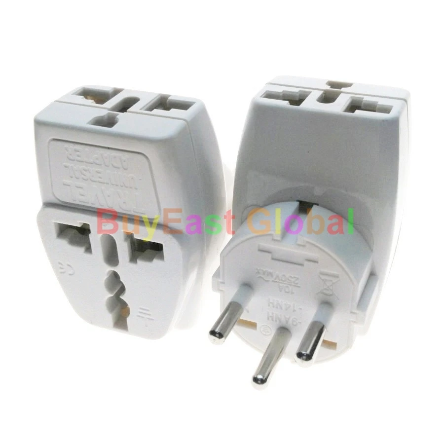 (5 PCS) ISRAELI 3 Way Outlet Electrical Plug Adapter Universal Outlet