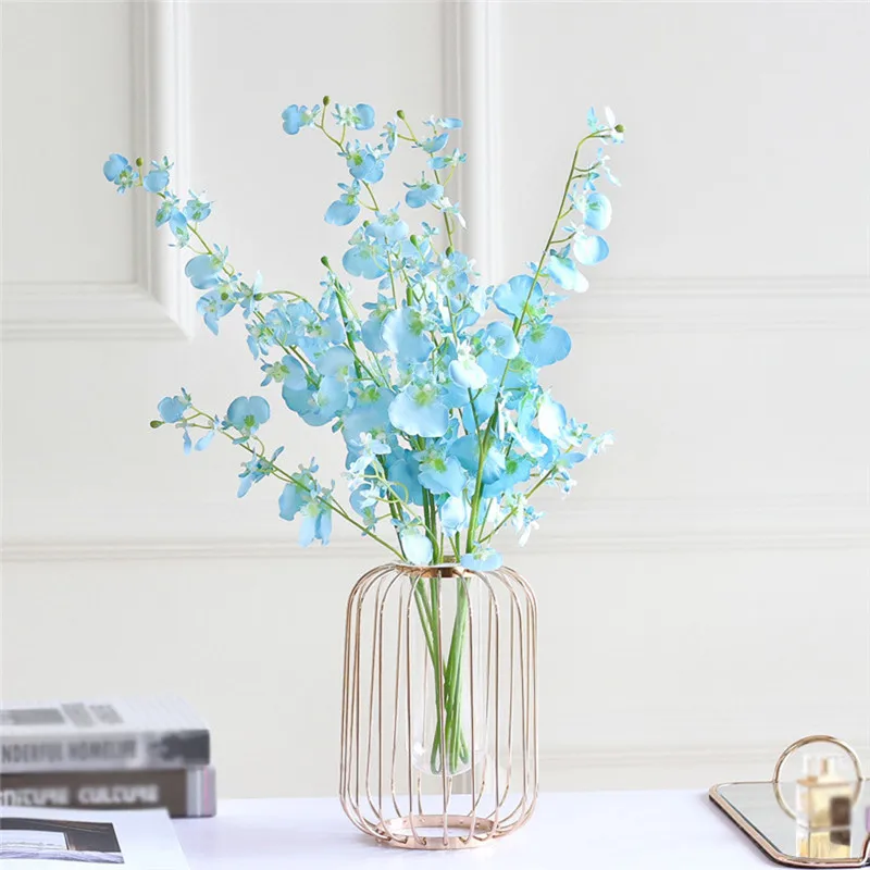

Nordic Minimalist Flower Shelf Iron Geometric Brief Vase Flower Racks Ornaments Wrought iron vase glass Flower Racks ^