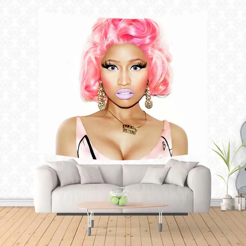 

Nicki Minaj Pattern Wall Hanging Tapestry Custom Multifunctional Tapestries Bedspread Yoga Mat Blanket Bed Sheet Home Decor