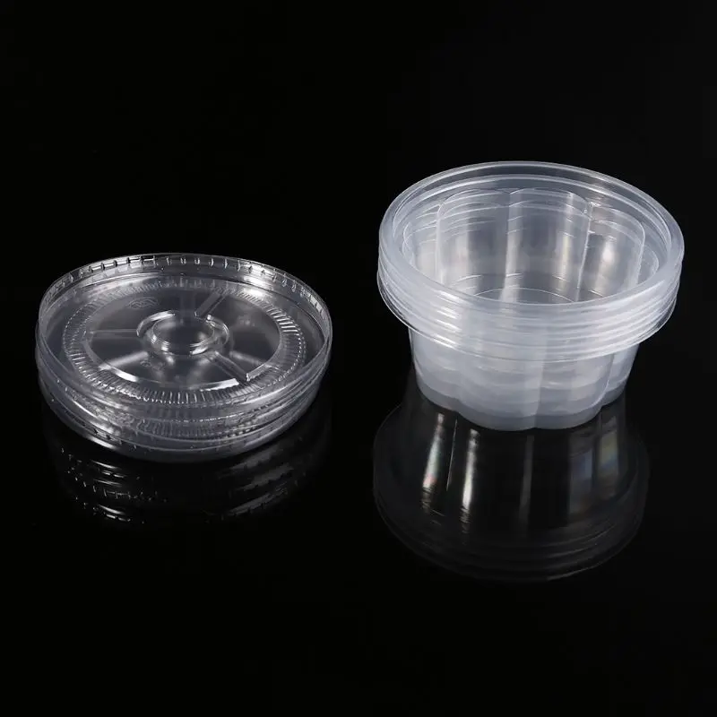 

50Pcs/Set Disposable Pudding Cups Set Of 150ml Sauce Pot Container Jello Shot Cup Slime Storage With Lid for Ketchup