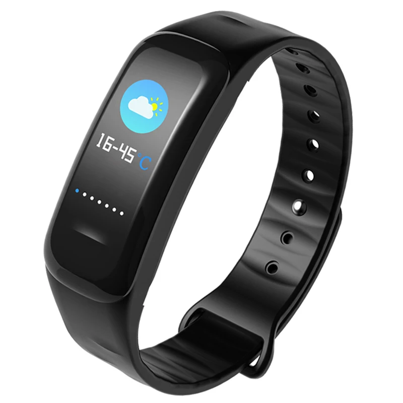 Модный спортивный браслет, часы для женщин и мужчин, светодиодный, водонепроницаемый, смарт-браслет, пульсометр, кровяное давление, шагомер, часы для Android IOS - Цвет: Черный