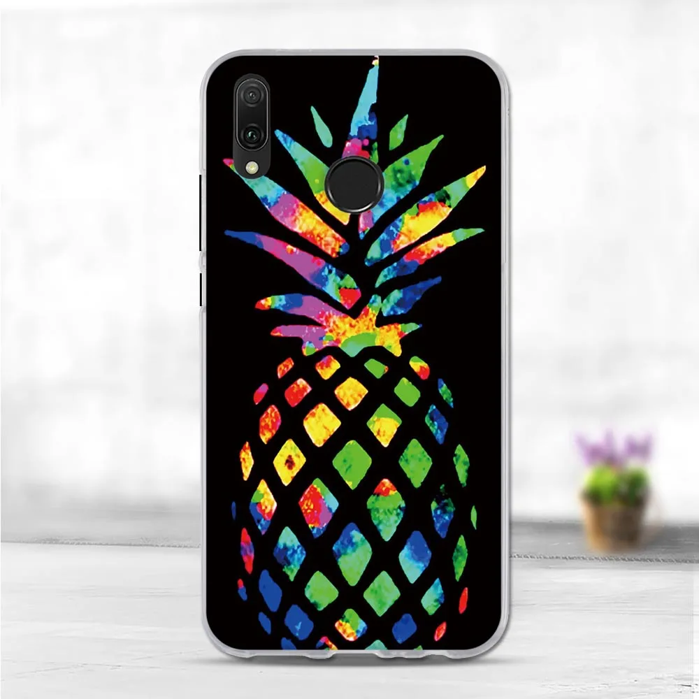 Силиконовый чехол для Huawei Y9 2019 с рисунком животных из мультфильмов мягкая задняя