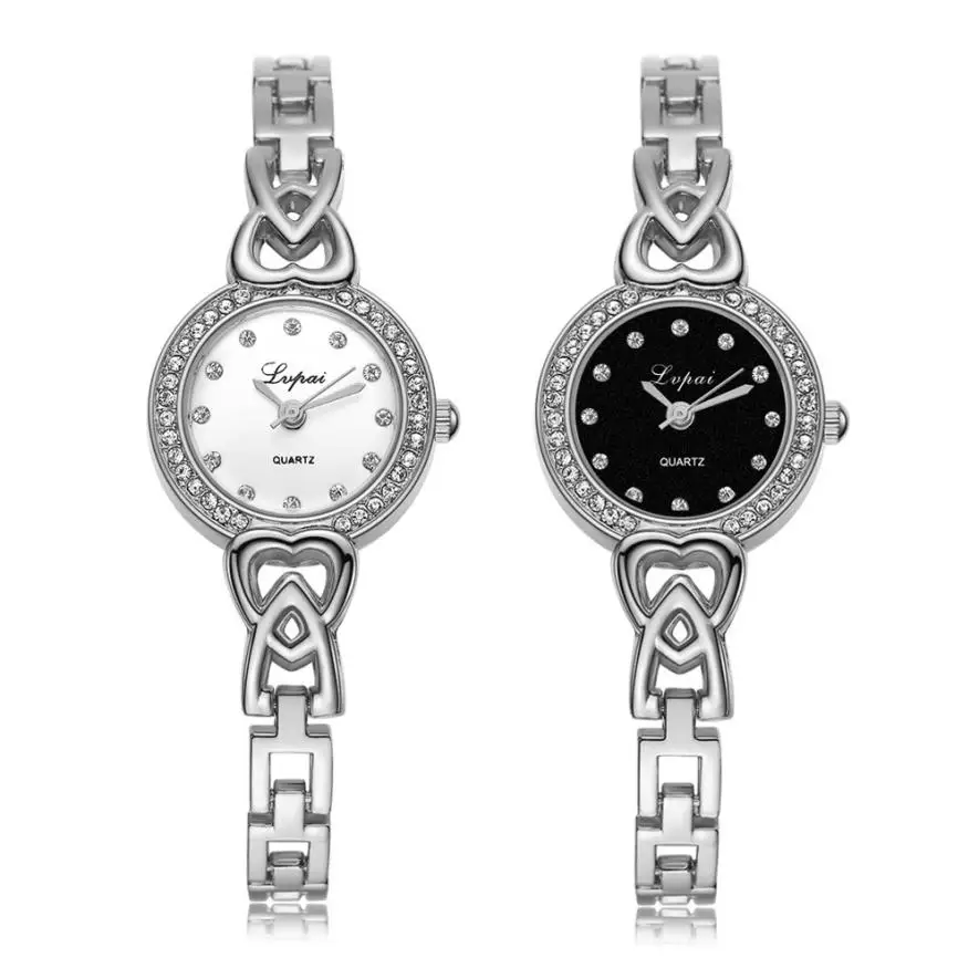 Luxury Ladies Simple Silver Bracelet Womens Watches Casual Quartz Watch