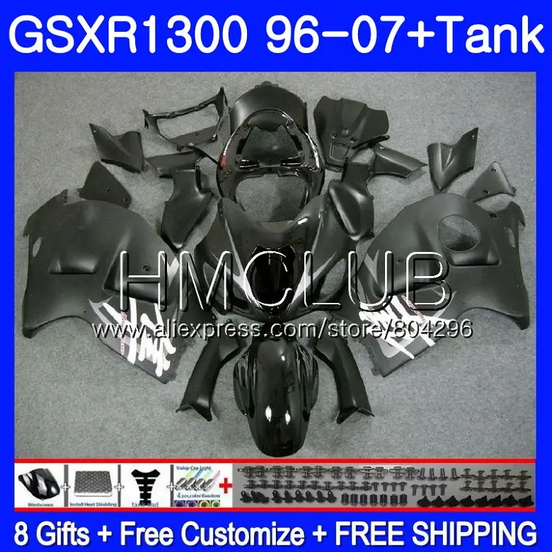 

Fairing For SUZUKI Hayabusa GSXR 1300 GSXR1300 96 02 03 04 05 06 07 26HM.17 GSX R1300 2002 2003 2004 2005 2006 2007 Full black