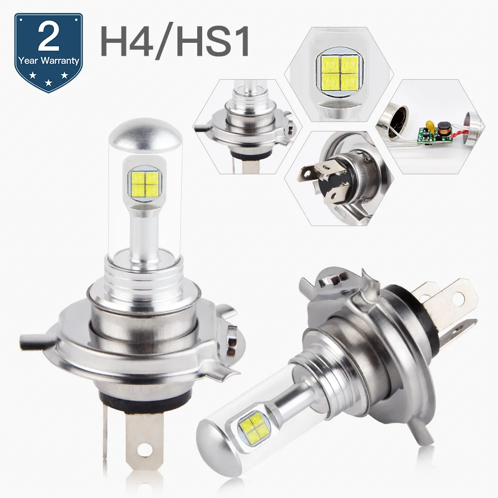 NICECNC H4 HS1 Head Light LED Bulb Motorcycle 80W pair Light font b Lamp b font