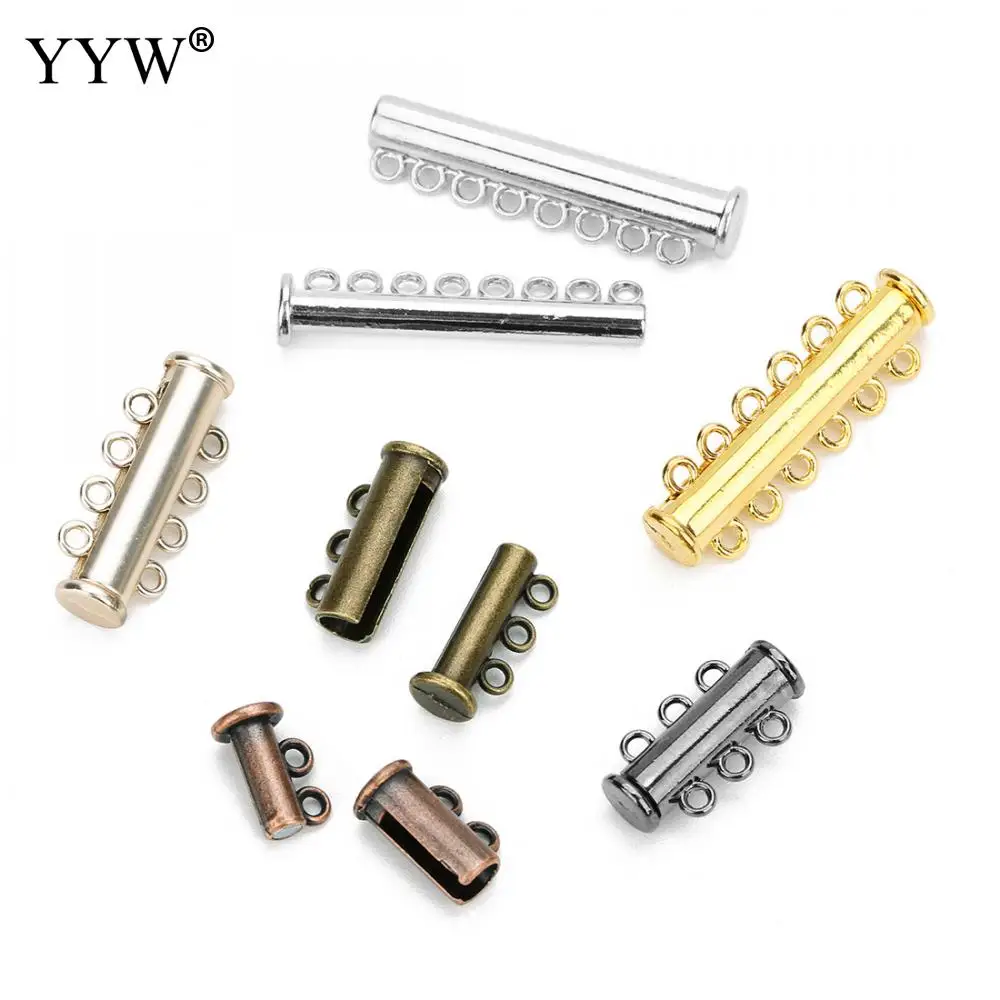 YYW Hot 5pcs/Lot Multi Strand Strong Magnetic Clasps For Necklaces Bracelets End Lock Clasp Connector DIY Jewelry Making Finding