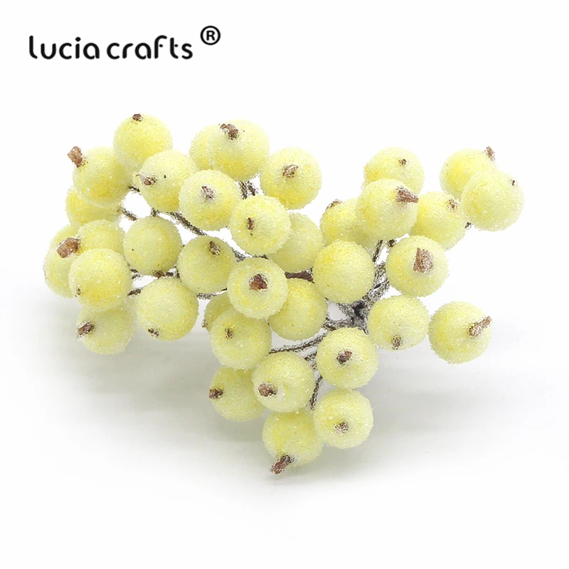 Lucia crafts 1 букет(40 голов) искусственный фруктовый цветок, ягоды, тычинки, декор для свадебной вечеринки, сделай сам, скрапбукинг, материал A0505