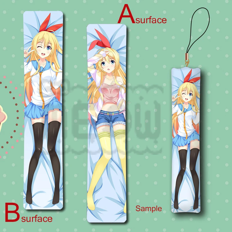 

Hot Nisekoi Kirisaki Chitoge Cute Anime Mini Dakimakura Keychain Pillow Hanging Ornaments Decoration Phone Strap