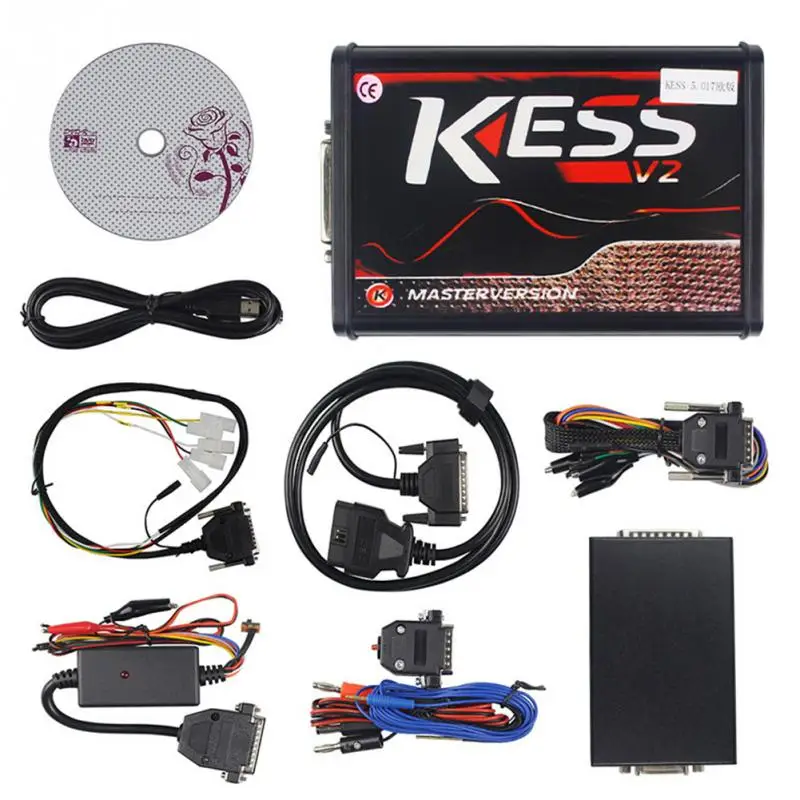 22 шт. онлайн V2.47 ЕС красный Kess V5.017 OBD2 менеджер Тюнинг Комплект Инструменты для