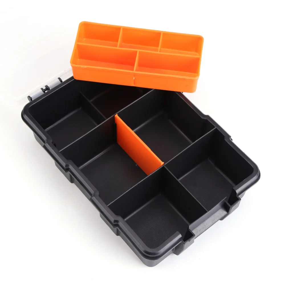 Two layer Plastic Heavy duty Components Storage Box Case Organizer