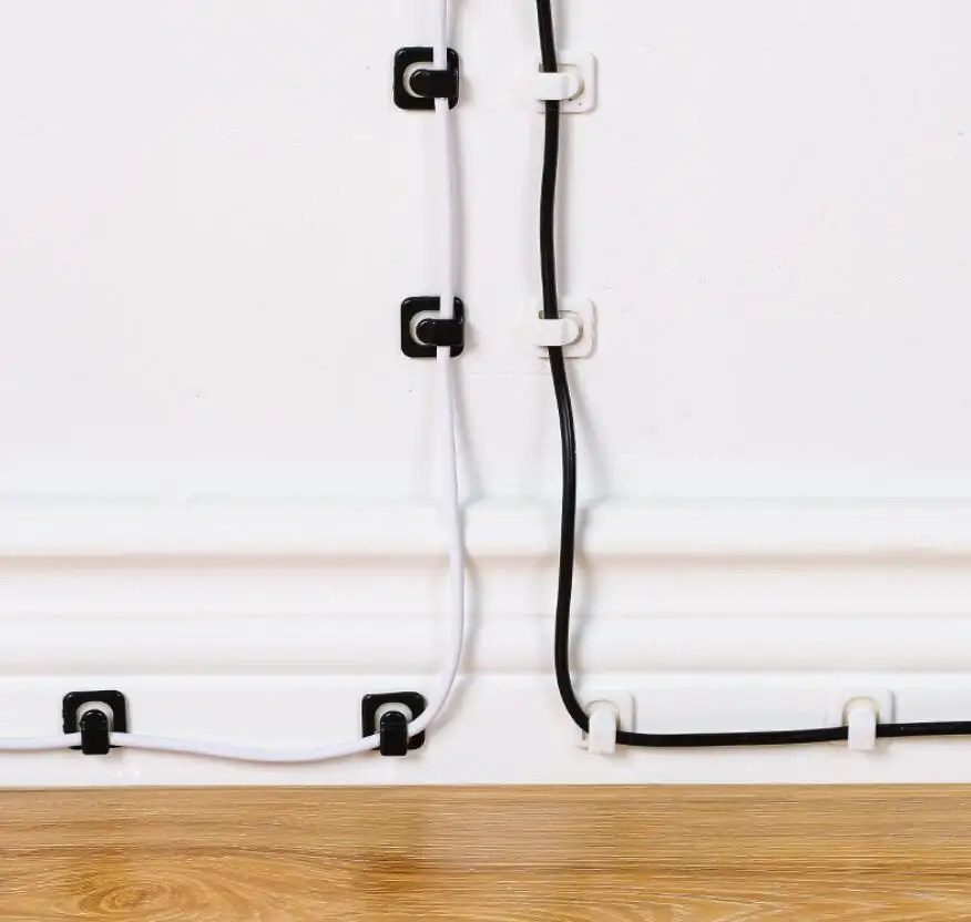 

8pcs/set Cable Clips Desk Wire Charger Cable Winder USB Cable Storage Holder Clips Organizer - color random