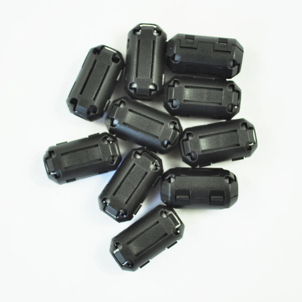 Sale 10 Pcs Movable 7mm Inner Diameter Black Ferrite Core Ring Cable