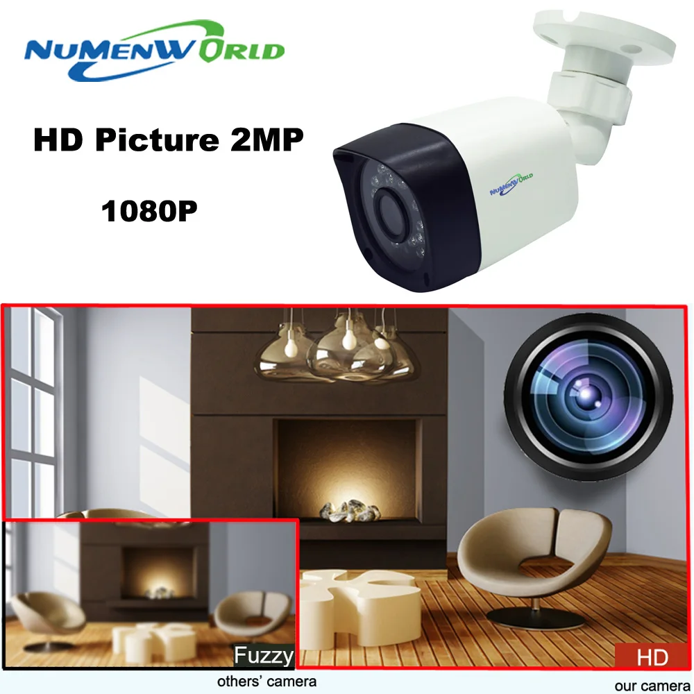  Numenworld Outdoor CCTV AHD camera 2.0MP 1080P HD Security Camera with IR-CUT 24 IR LEDs Night Visi - 32837175599