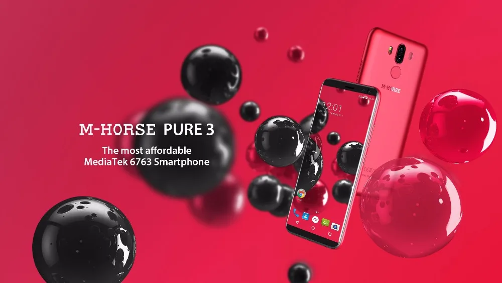 Мобильный телефон M-Horse Pure 3, Восьмиядерный процессор MTK6763, 5,7 дюйма, 18:9-дисплей, 4 Гб+ 64 ГБ, 4000 мАч, 13 МП+ 5 МП, сканер отпечатков пальцев, сенсорный Android-смартфон