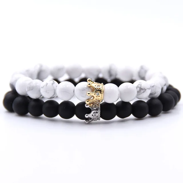 Distance bracelet Crown blanc