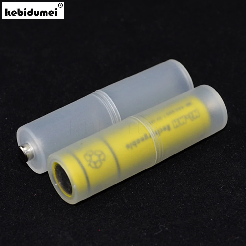 

kebidumei 1Pcs AAA to AA Size Cell Battery Converter Adaptor Holder Case Switcher Plastic Cell Battery Holder Battery Adaptor