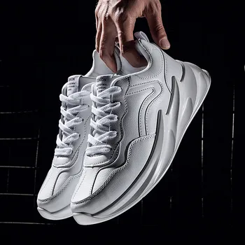 

VSIOVRY Spring Autumn Trend Shoes Men Pu leather Casual Shoes Breathable Fashion Men Sneakers Summer krasovki White Sneakers