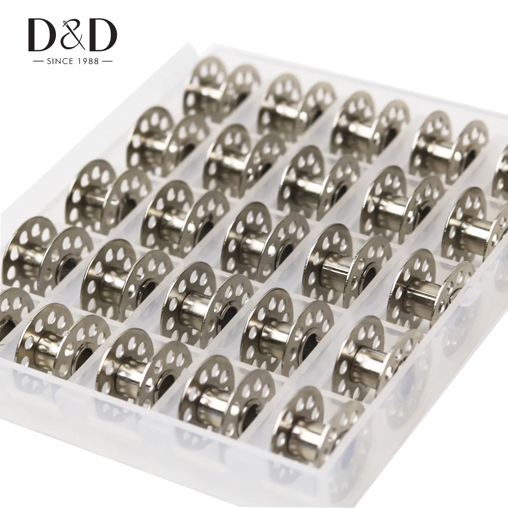 Top Quality 25pcs Metal Sewing Bobbins Home Sewing Machine Spools