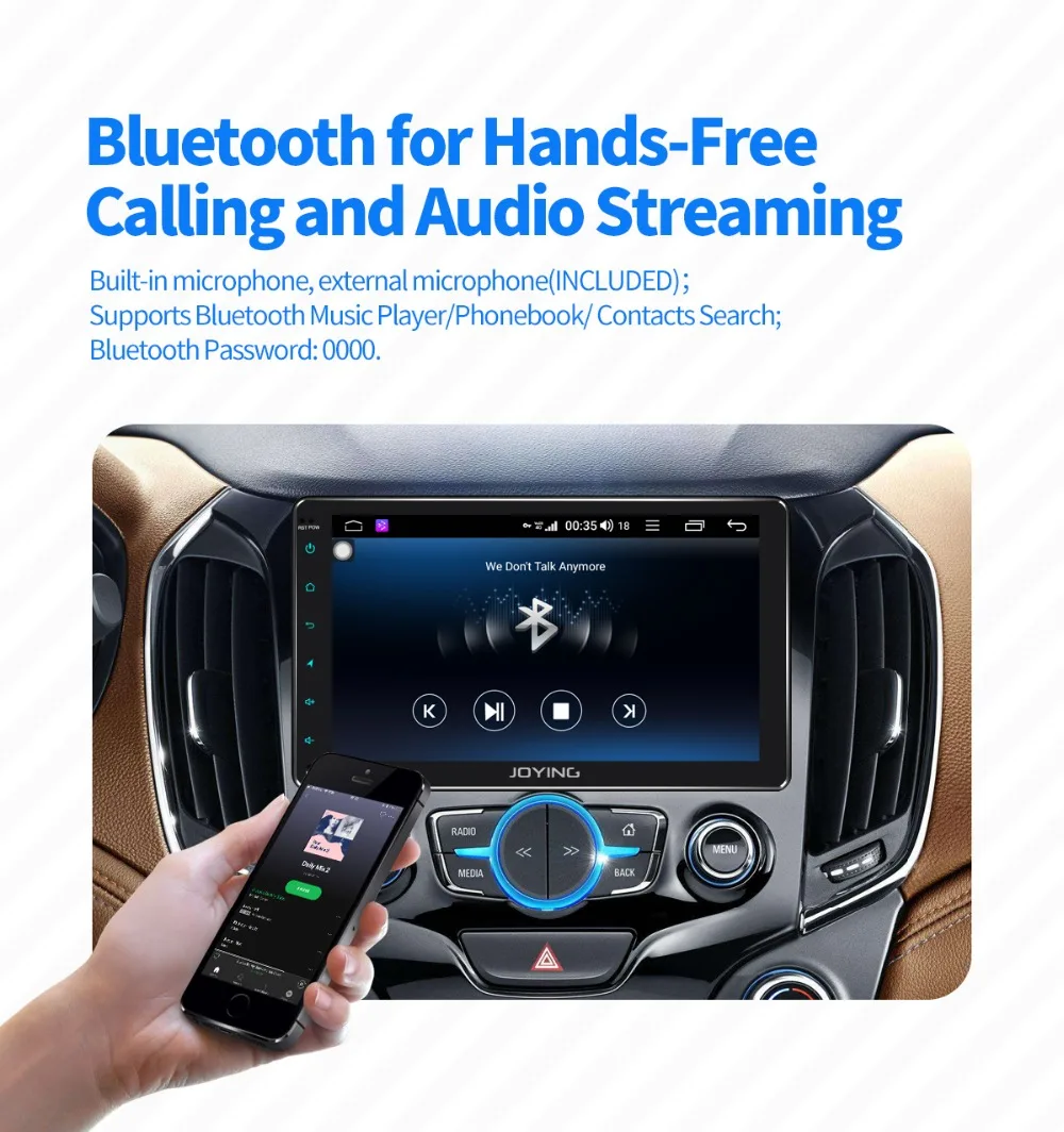 Sale JOYING autoradio Android 8.1 4GB RAM&64GB ROM Octa Core stereo 9"HD Screen universal head unit radio player support 4G SIM Card 16
