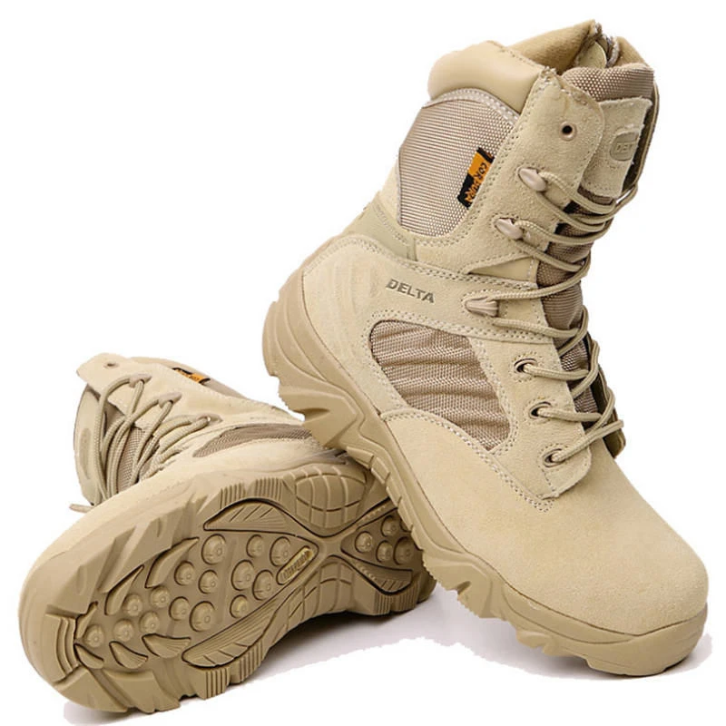 Мужские военные тактические ботинки высокого качества водонепроницаемые Нескользящие походные ботинки черные кроссовки для мужчин походная обувь