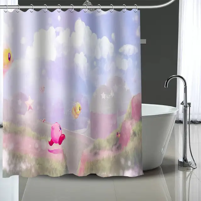 Custom Super Mario Bros Shower Curtain With Plastic Hooks Modern