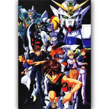 

Hot New Mobile Suit Gundam Wing Cartoon-Silk Art Poster Wall Sticker Decoration Gift