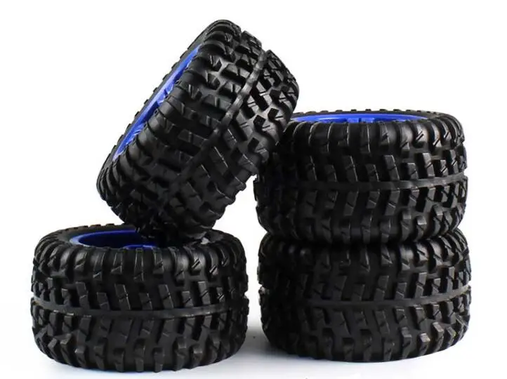 4pcs blue tire Wltoys 12428 12423 Feiyue FY-03 1/12 Радиоуправляемый автомобиль запасные части Обновление большие шины удлиненный объединитель 12 мм - Цвет: 4pcs blue tire