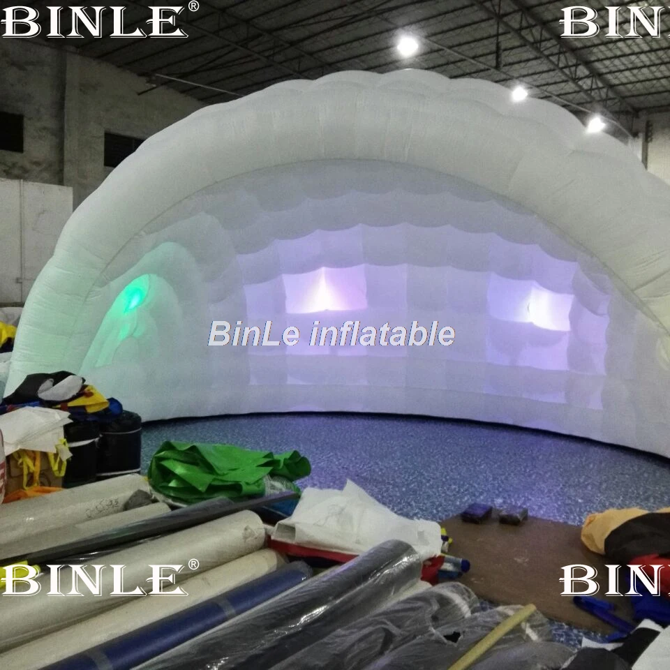 Hot sale 5m fashionable inflatable bar tent white air dome tent with