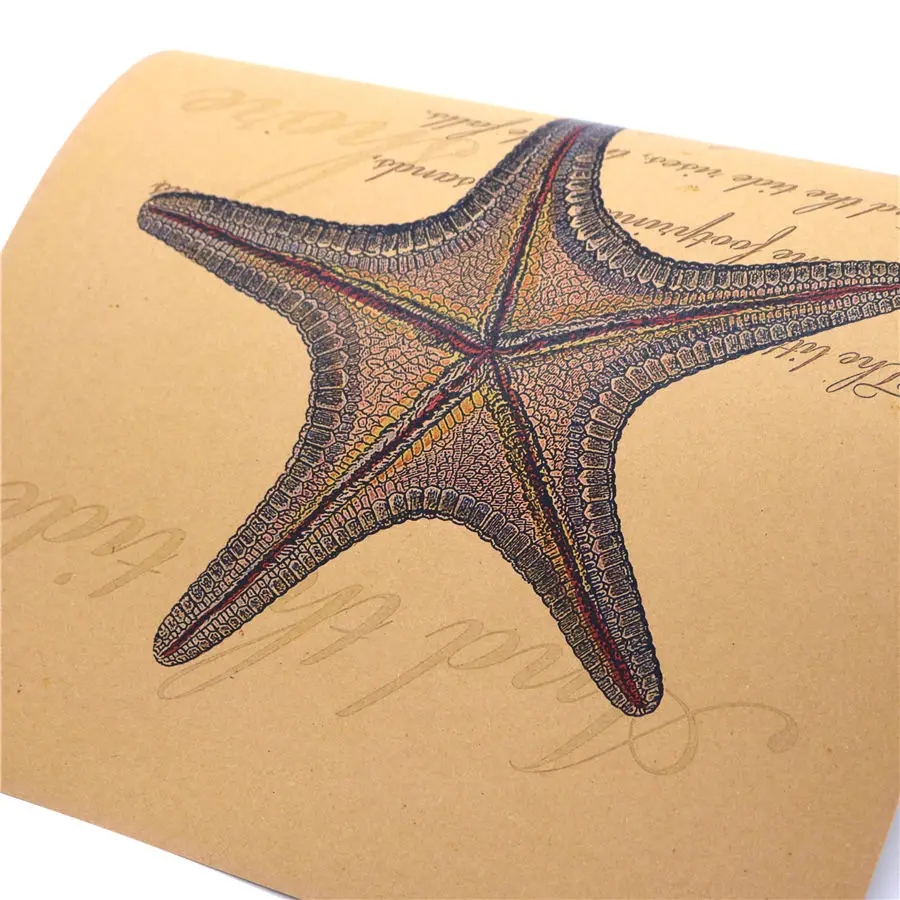 Starfish винтажный постер абстрактная Ретро картина крафты бумага художественная