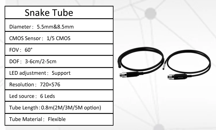 5.5/8.5 MM Original Industrial Endoscope Inspecting Automotive Monitor Borescope Vehicle Diagnostic Tool With 6 Adjustable Light