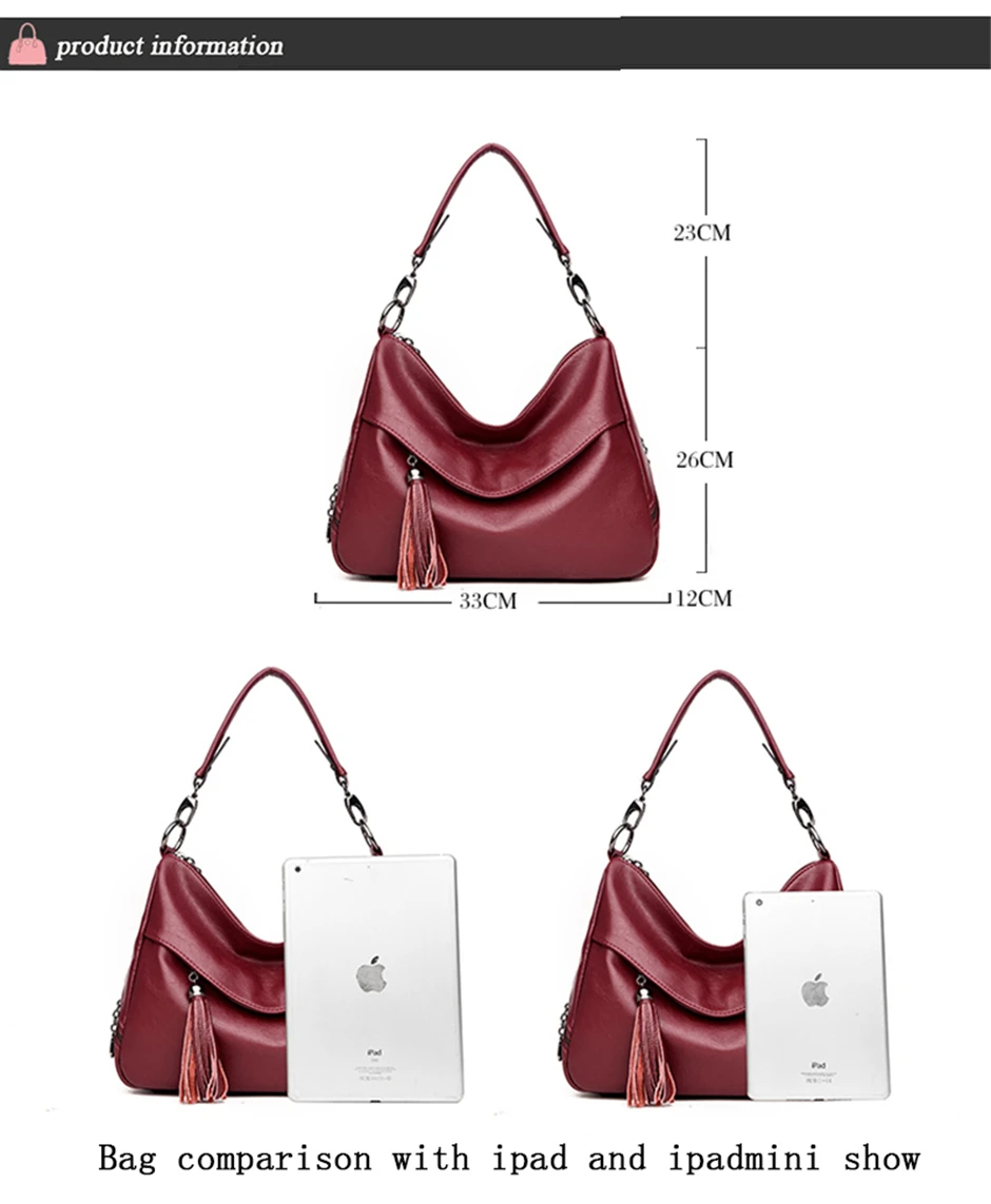 Большая кожаная сумка-тоут, женские сумки через плечо, женские сумки, роскошные сумки Хобо с кисточками, женские сумки, дизайнерские сумки высокого качества