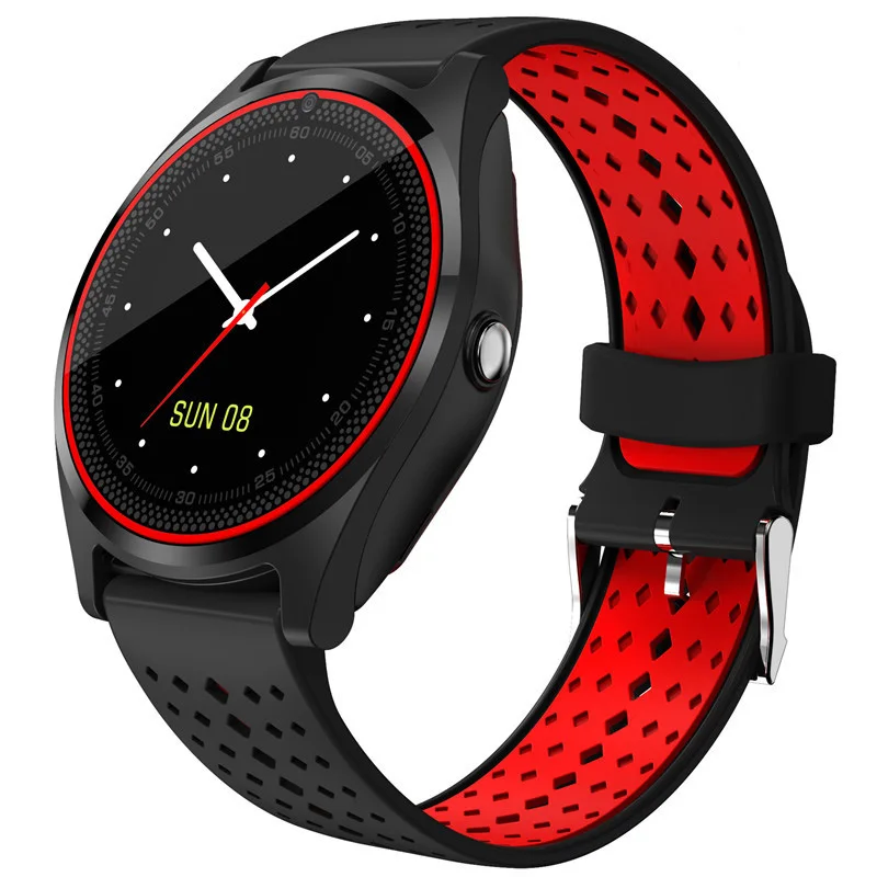 Bluetooth Smart Watch with Camera V9 Smartwatch SIM Card Wristwatch for Android Phone Wearable Devices pk dz09 A1 gt08