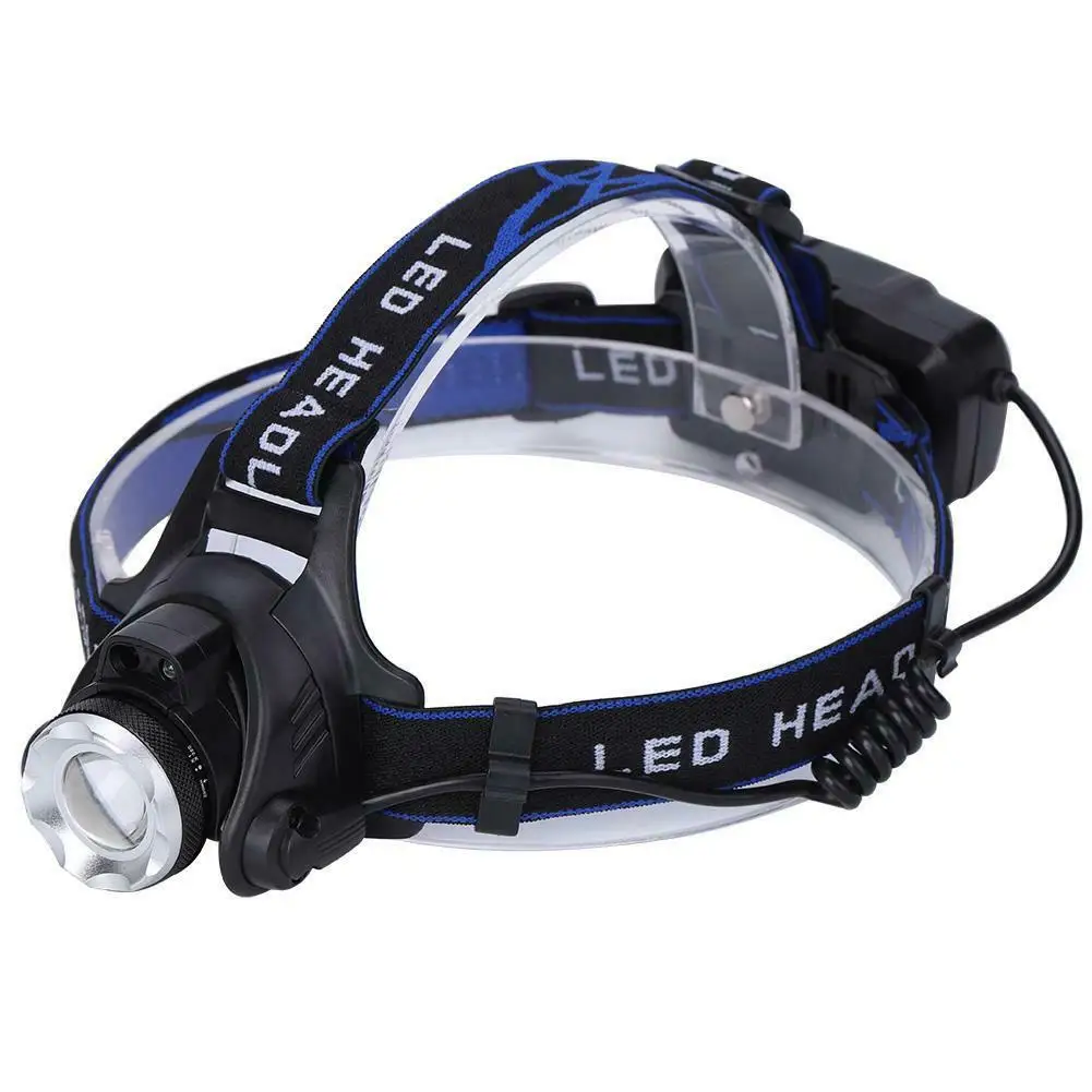 Ultral Brightness LED Zoom Headlight Torch T6 Headlamp 18650 Head Light Lamp Zoomable Flashlight Waterproof for Fishing Hunting | Освещение