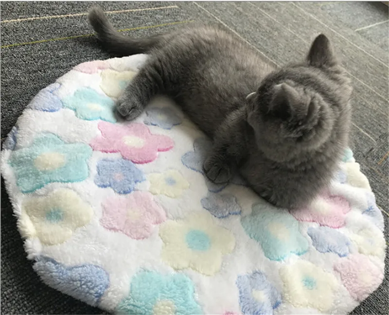 Кошка Круглый кровать, пригодная для стирки Sleep Rest обнимашка Крытый уютный горшок Lounge Sleeper с коврики