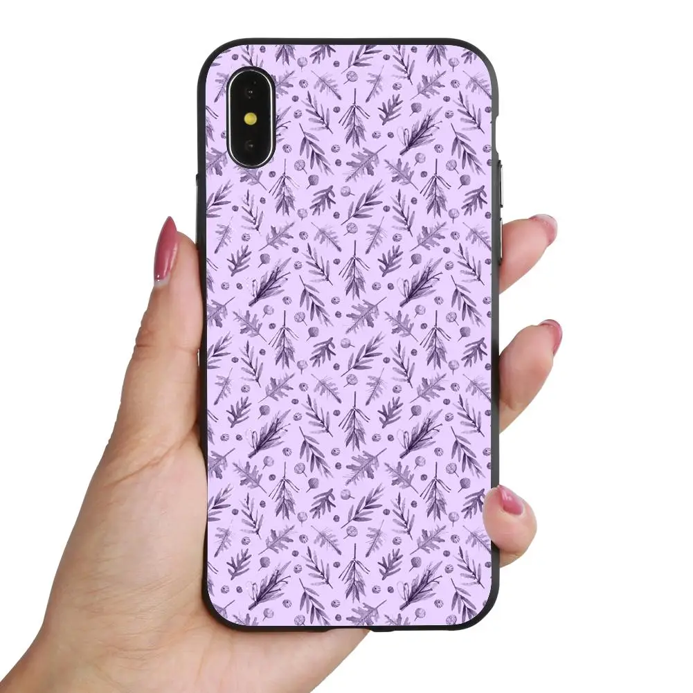 Wholesale Ultra Slim Cute Leaves Phone Case Plastic Cover for iPhone X
