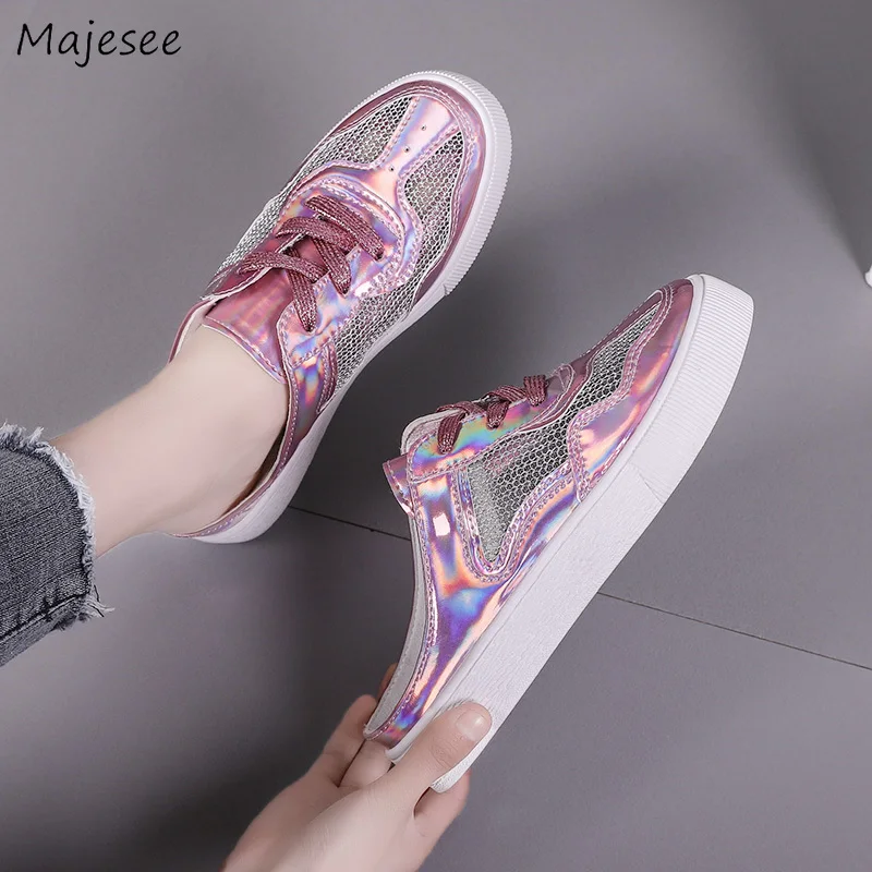 

Vulcanize Shoes Women Korean Style Summer Bling All-match Sneaker Womens Breathable Non-slip Streetwear Classic Trendy Shoe 2019