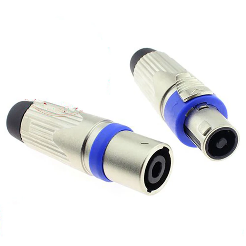

50pcs All Metal Stage Perform ALT4FX 4 Pin Audio Plug Professional Speaker Connector Ohm Joints