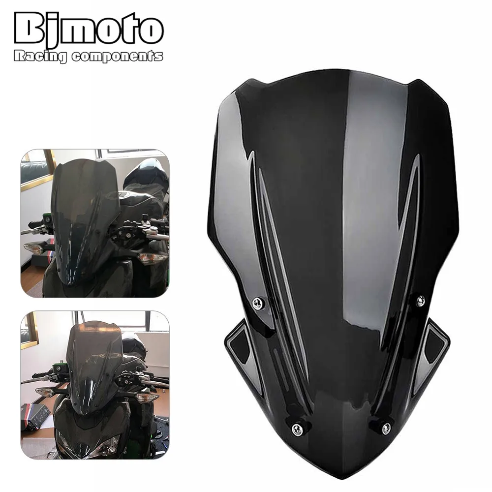 

For Kawasaki Z900 z 900 2017 2018 Motocross ABS Windscreen motor Windshield Wind Screen with bracket