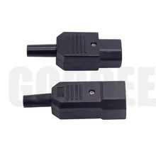 IEC320 C14 UPS штекер мужской женский разъем питания Соединительный шнур питания на входе выход AC 250 В 10A нейлоновая изоляция латунный проводник