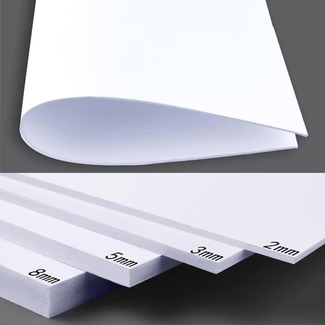 Pvc Foam Board Plastic Flat Sheet Board Pvc Expansion Sheet White Color Foam  Sheet Diy Material Building Model Customized Size - Tool Parts - AliExpress