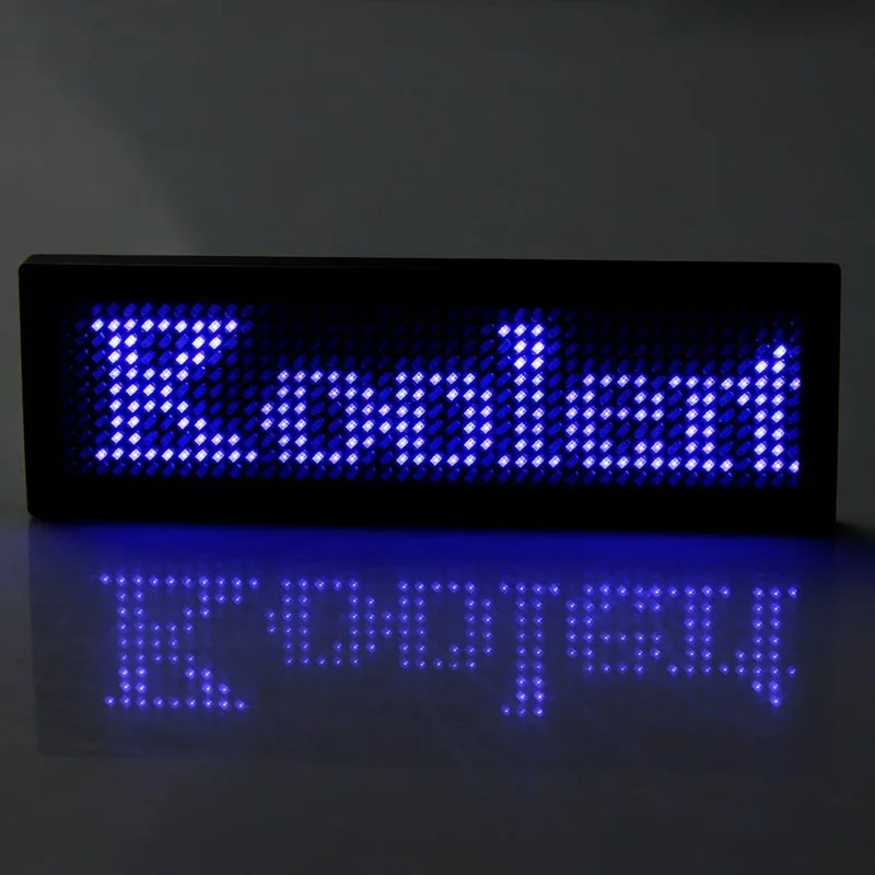 USB Программируемый Синий светодиодный значок для рекламы Миниатюрный дисплей