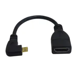 15 см Черный Micro HDMI прямо к мужчине к HDMI Женский кабель адаптер конвертер ~ 3