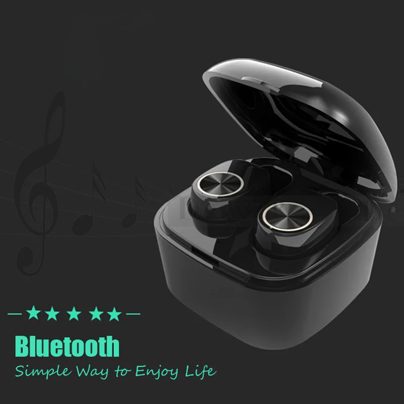 

Desxz V7 TWS Mini Wireless Bluetooth Earphone Stereo In-Ear Music Earbuds Sport Headset With Charging Box Mic For All Smartphone
